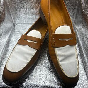 Ralph Lauren Men's Armond Shoes – Size 11D – Tan/White Burnished Calf